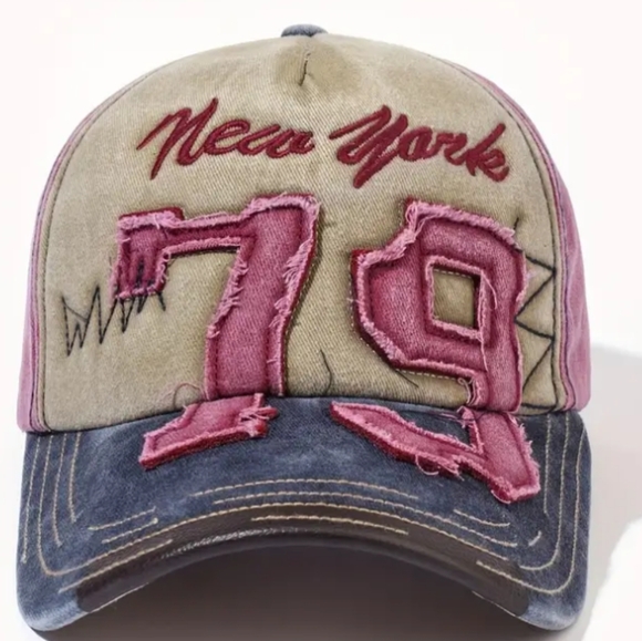 NEW YORK DISTRESSED BALL CAP! - Picture 1 of 3